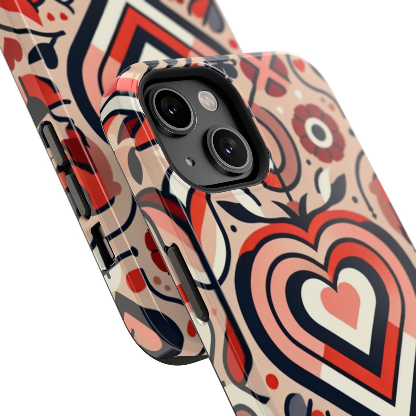 Heartfelt Impact-Resistant Phone Cases, Durable Phone Covers, Love-Themed Accessories, Valentine's Gifts, Unique Tech Cases