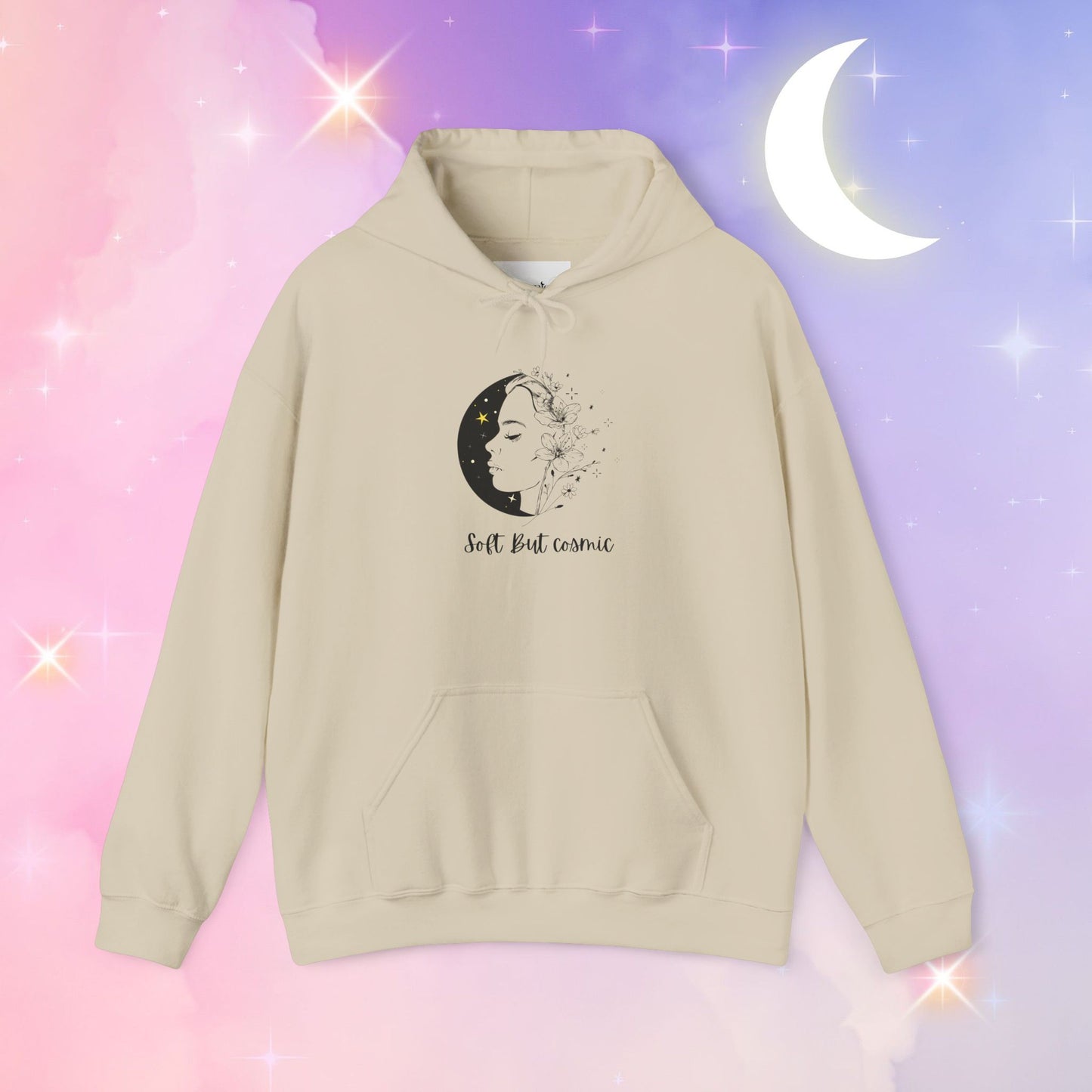 Moonlit Inspiration Unisex Heavy Blend Hoodie, Cozy Sweatshirt for Self-Care, Gift for Her, Custom Quote Apparel, Winter Fashion