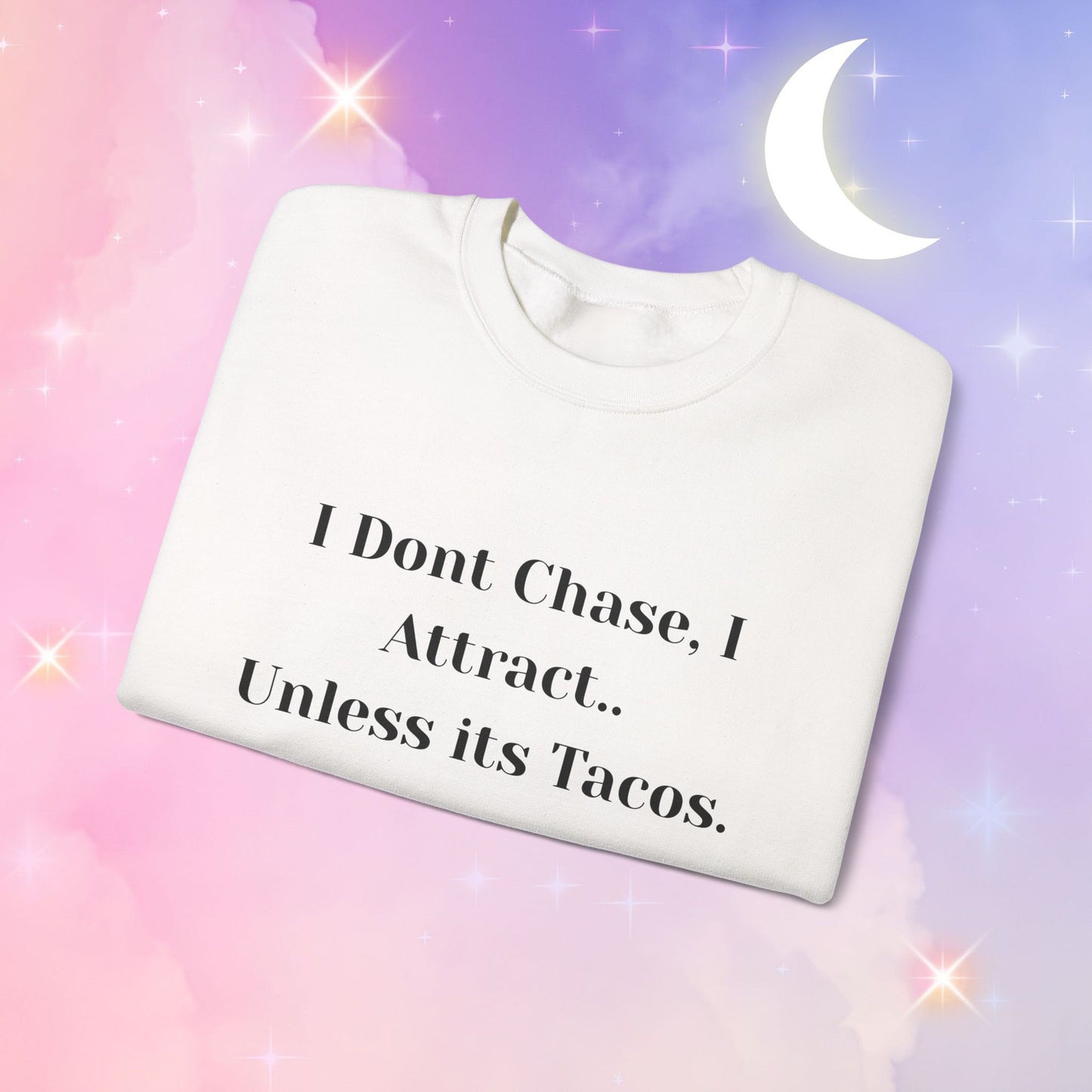 Taco-Themed Funny Crewneck Sweatshirt, Comfy Sweatshirt for Taco Lovers, Unisex Gift for Foodies, Casual Wear, Taco Gift