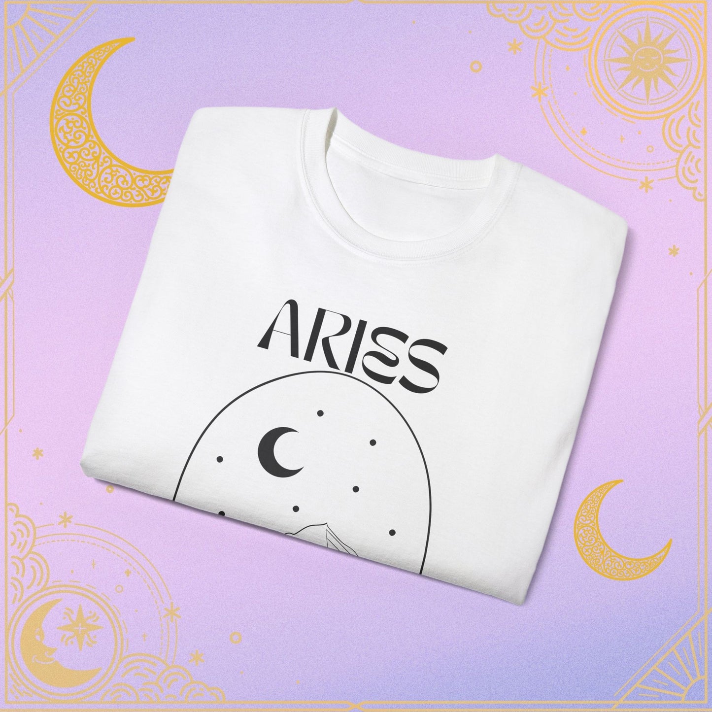 Astrology Aries Tee, Unisex Cotton Shirt, Zodiac Graphic T-Shirt, Birthday Gift, Horoscope Apparel, Astrology Fashion