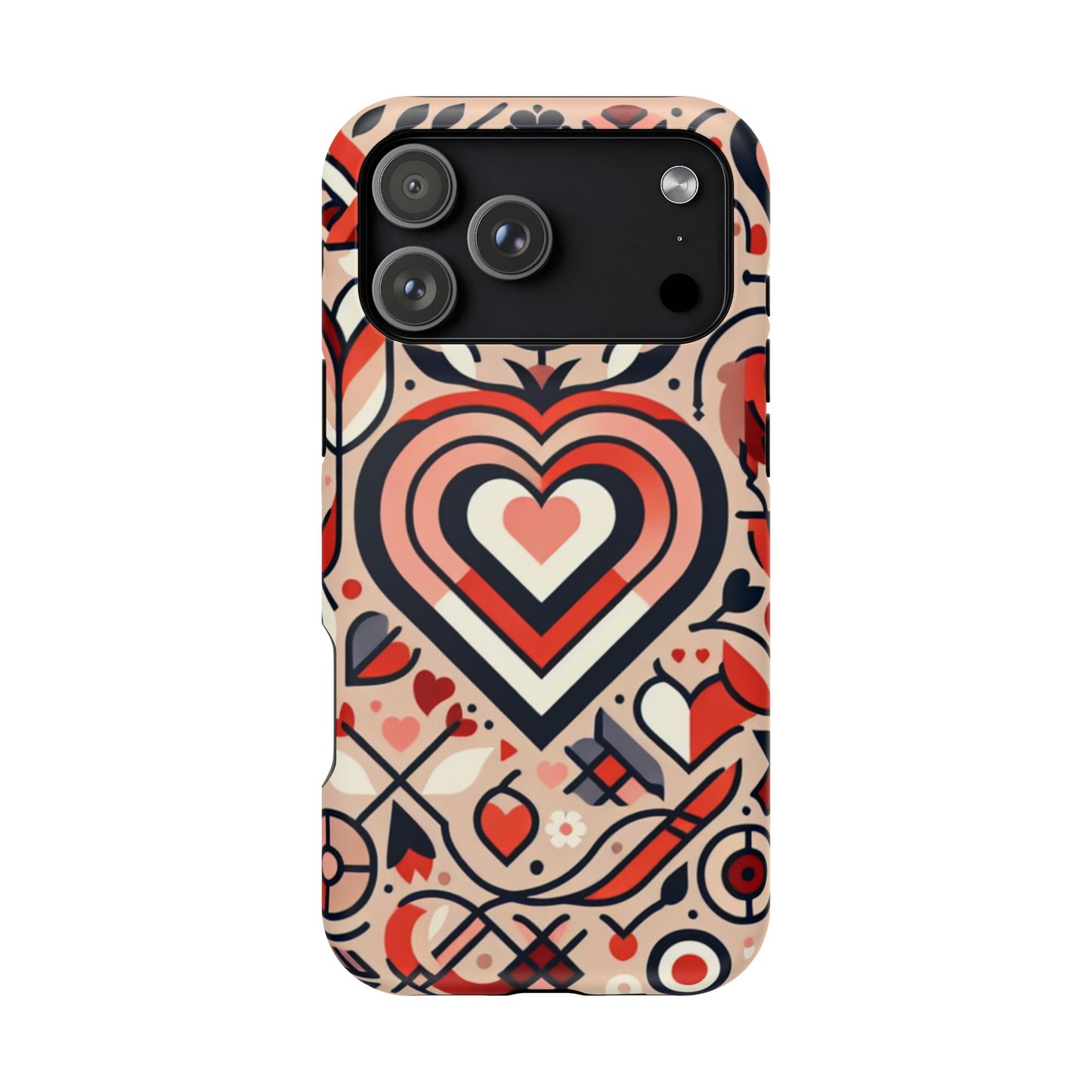 Heartfelt Impact-Resistant Phone Cases, Durable Phone Covers, Love-Themed Accessories, Valentine's Gifts, Unique Tech Cases