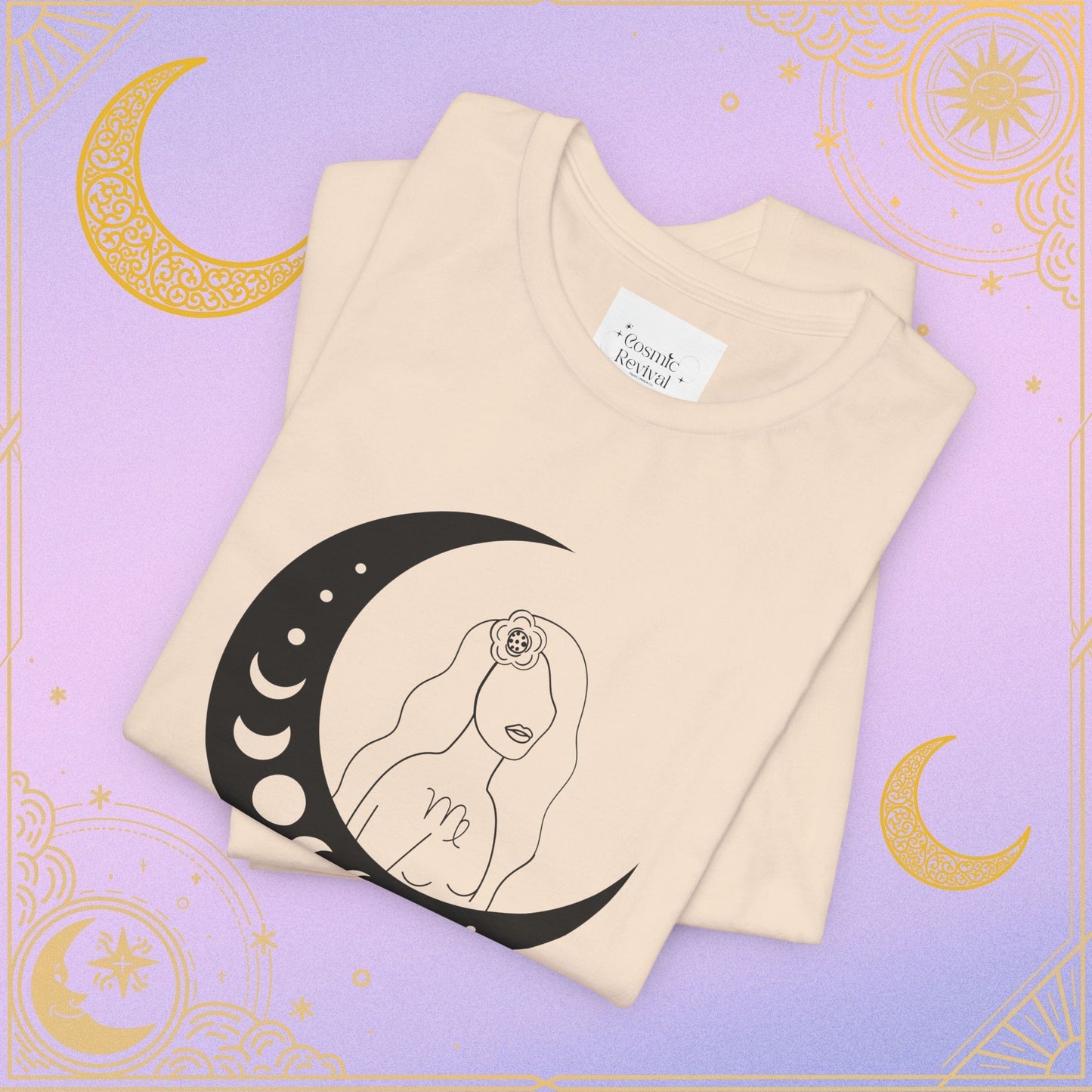 Virgo Moon Zodiac T-Shirt, Astrology Tee, Horoscope Gift, Celestial Apparel, Unisex Astrology Shirt