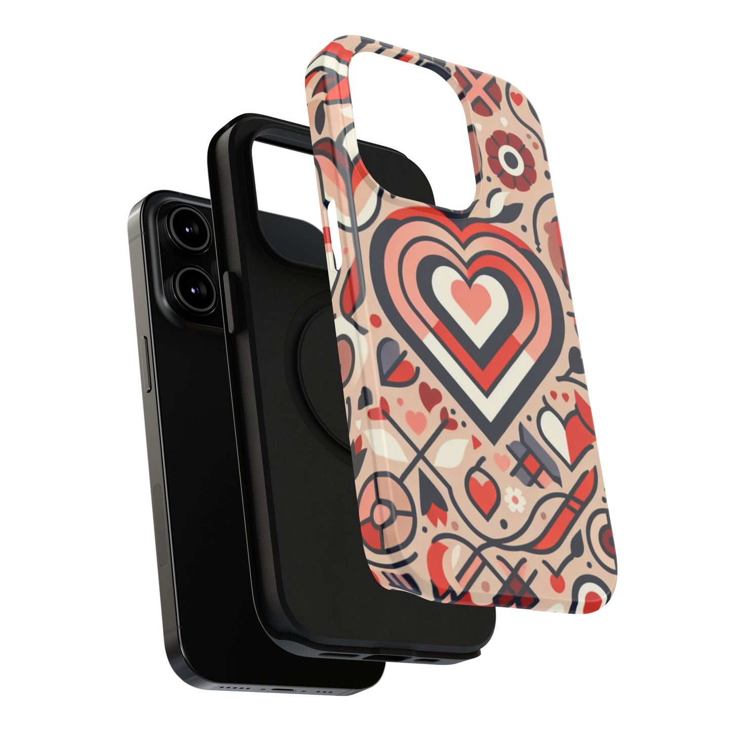 Heartfelt Impact-Resistant Phone Cases, Durable Phone Covers, Love-Themed Accessories, Valentine's Gifts, Unique Tech Cases