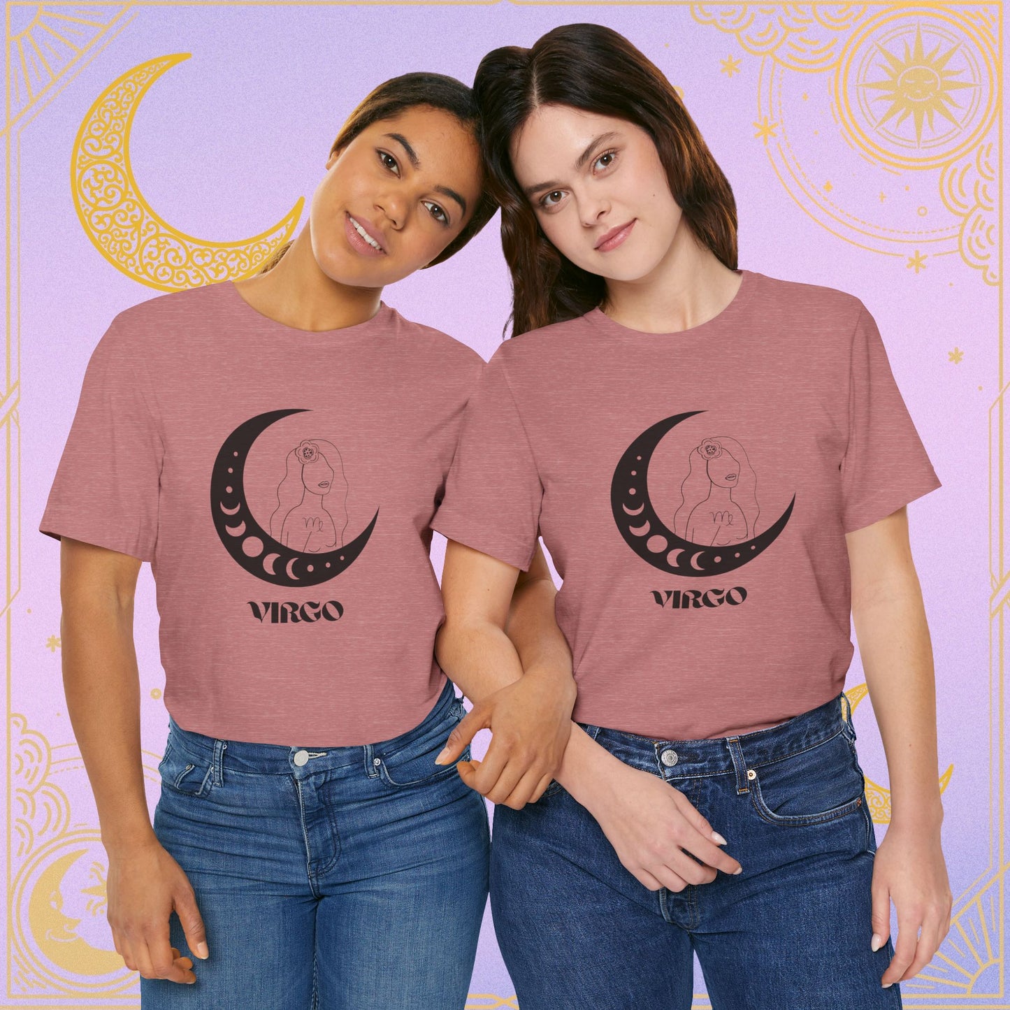 Virgo Moon Zodiac T-Shirt, Astrology Tee, Horoscope Gift, Celestial Apparel, Unisex Astrology Shirt