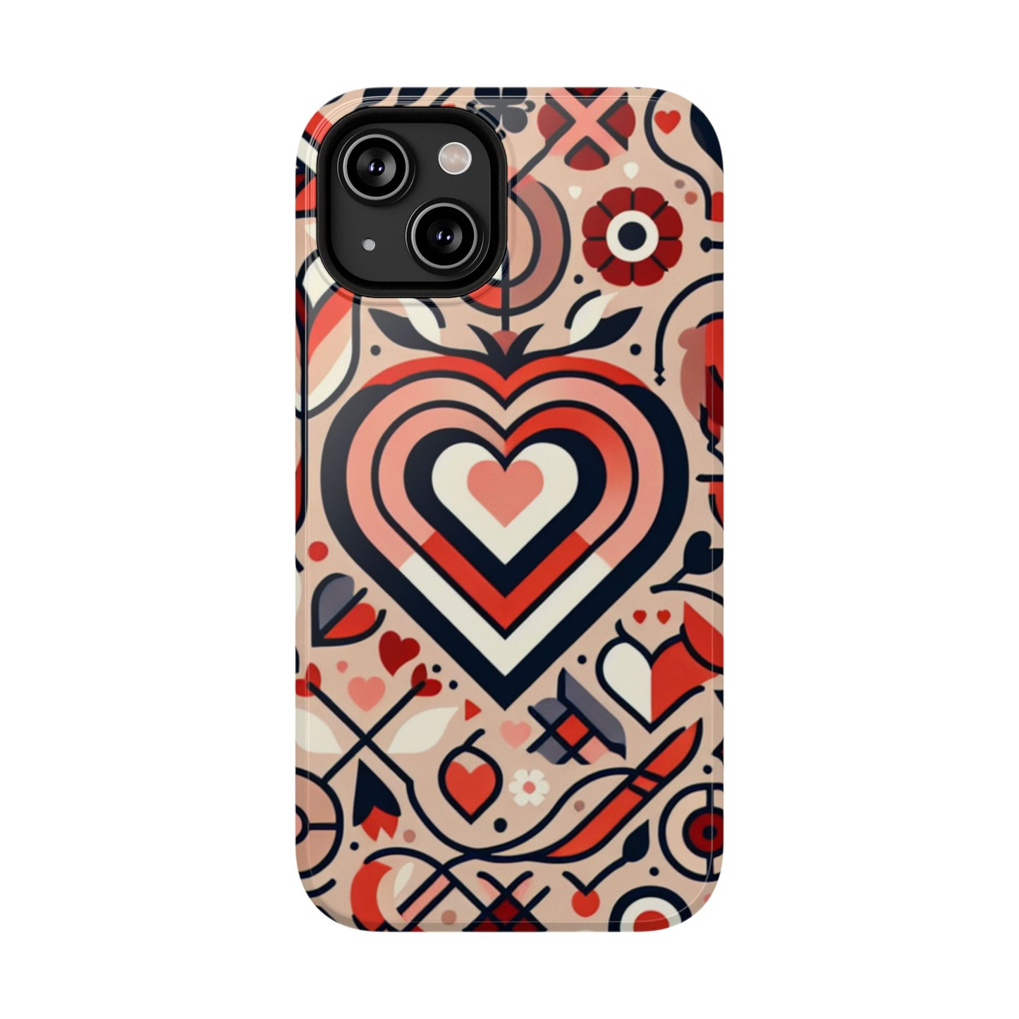 Heartfelt Impact-Resistant Phone Cases, Durable Phone Covers, Love-Themed Accessories, Valentine's Gifts, Unique Tech Cases