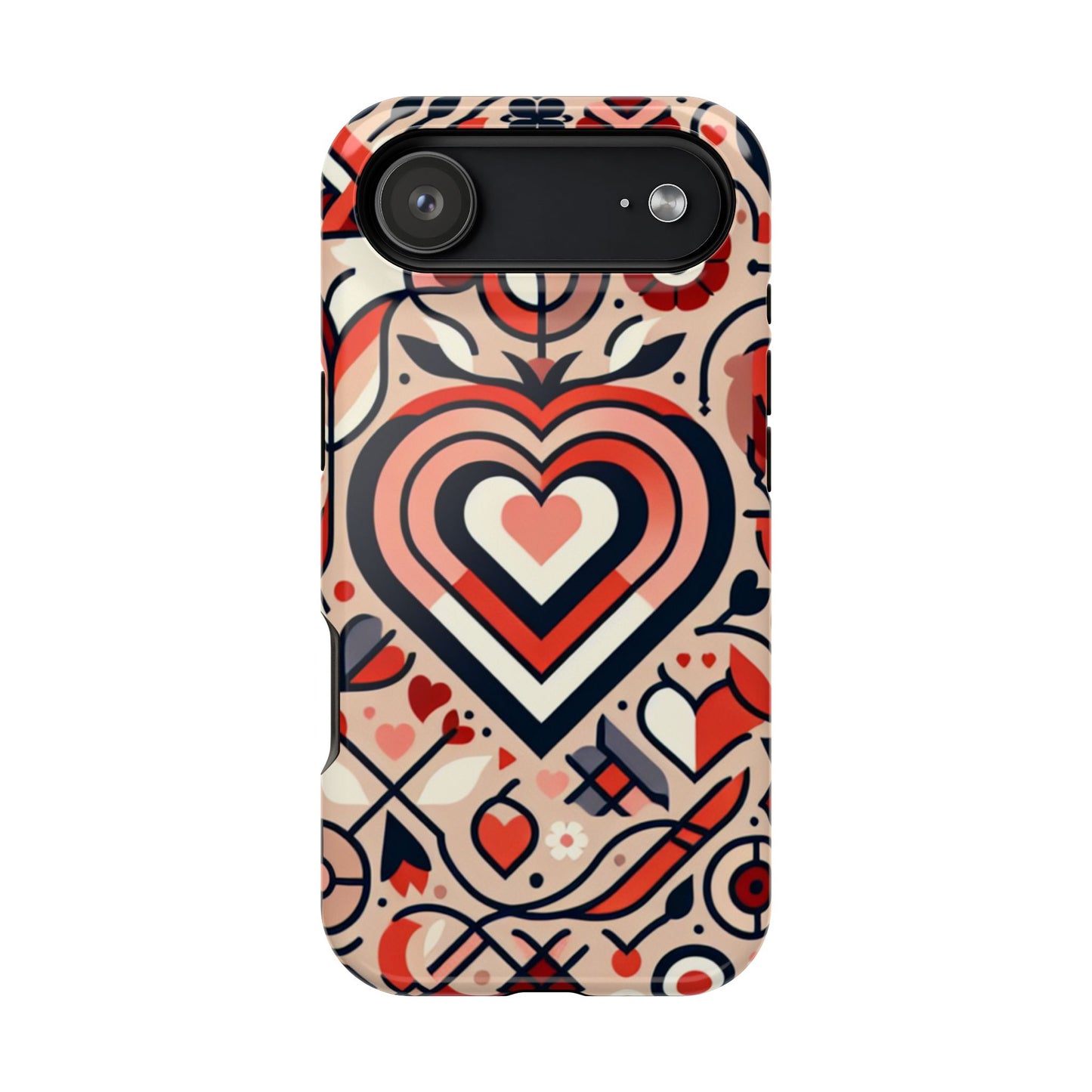 Heartfelt Impact-Resistant Phone Cases, Durable Phone Covers, Love-Themed Accessories, Valentine's Gifts, Unique Tech Cases