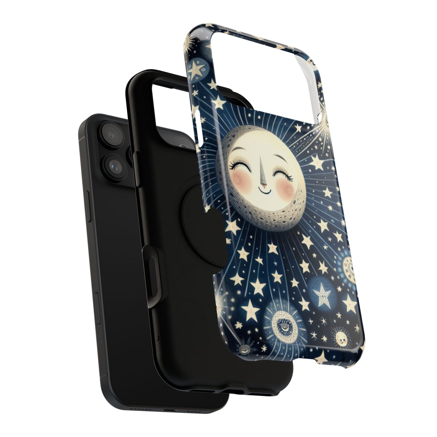 Celestial Impact-Resistant Cases, Protective Phone Cover, Moon & Stars Design, Gift for Astrology Lovers, Unique Phone Accessories, [...]