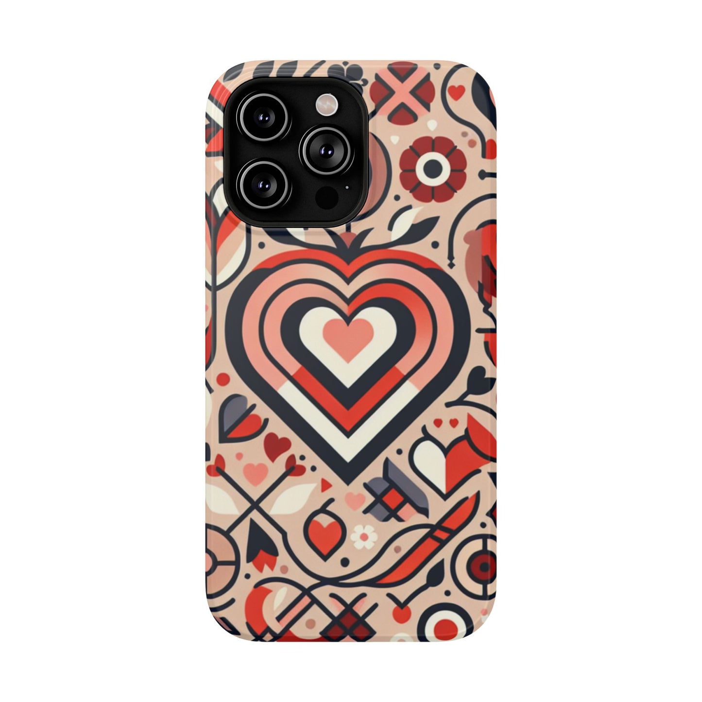 Heartfelt Impact-Resistant Phone Cases, Durable Phone Covers, Love-Themed Accessories, Valentine's Gifts, Unique Tech Cases