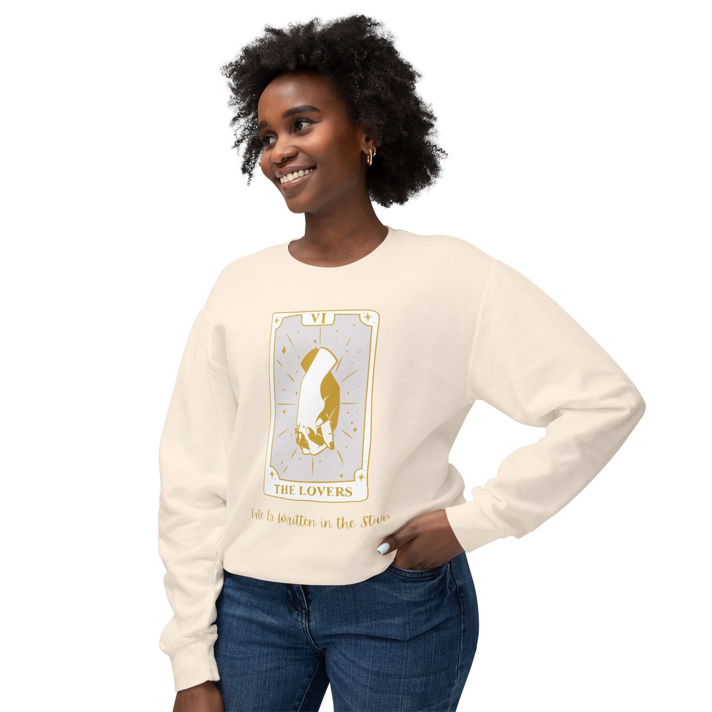 Unisex Tarot Lovers Sweatshirt, Romantic Gift, Astrology Apparel, Cozy Crewneck, Relationship Celebration, Thoughtful Present