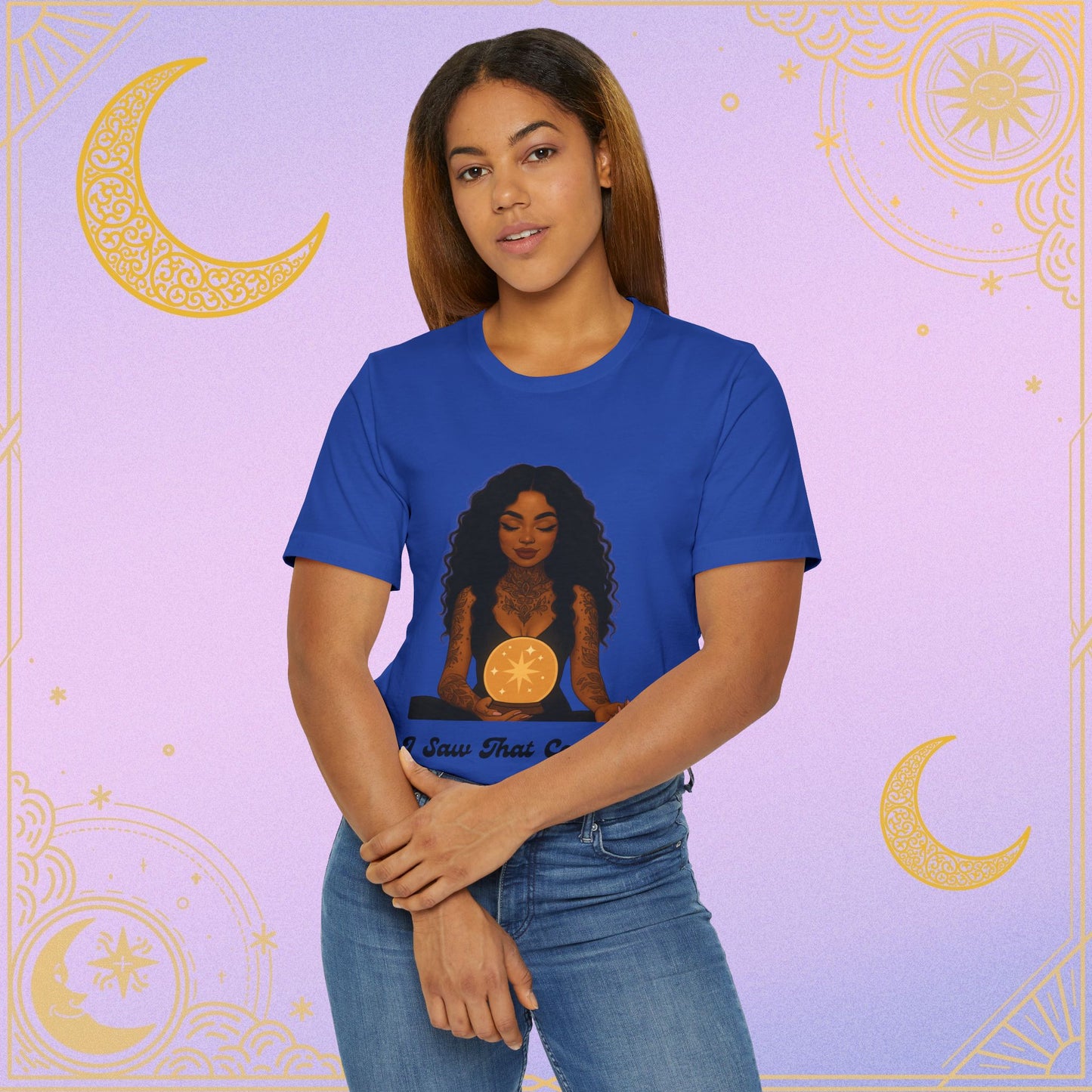 Tarot-Inspired Unisex T-Shirt, I Saw That Coming Tee, Horoscope Gift, Astrology Apparel, Mystic Vibes Shirt, Spiritual Fashion
