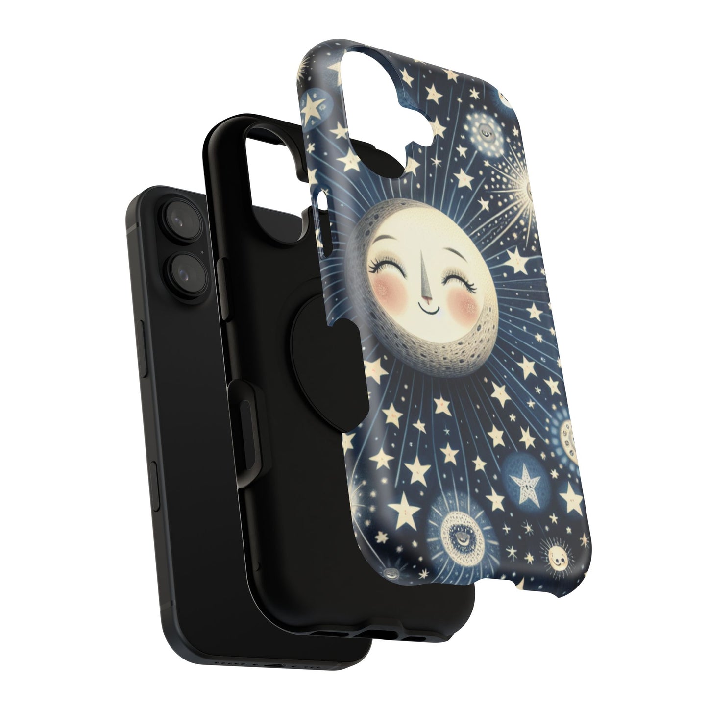 Celestial Impact-Resistant Cases, Protective Phone Cover, Moon & Stars Design, Gift for Astrology Lovers, Unique Phone Accessories, [...]