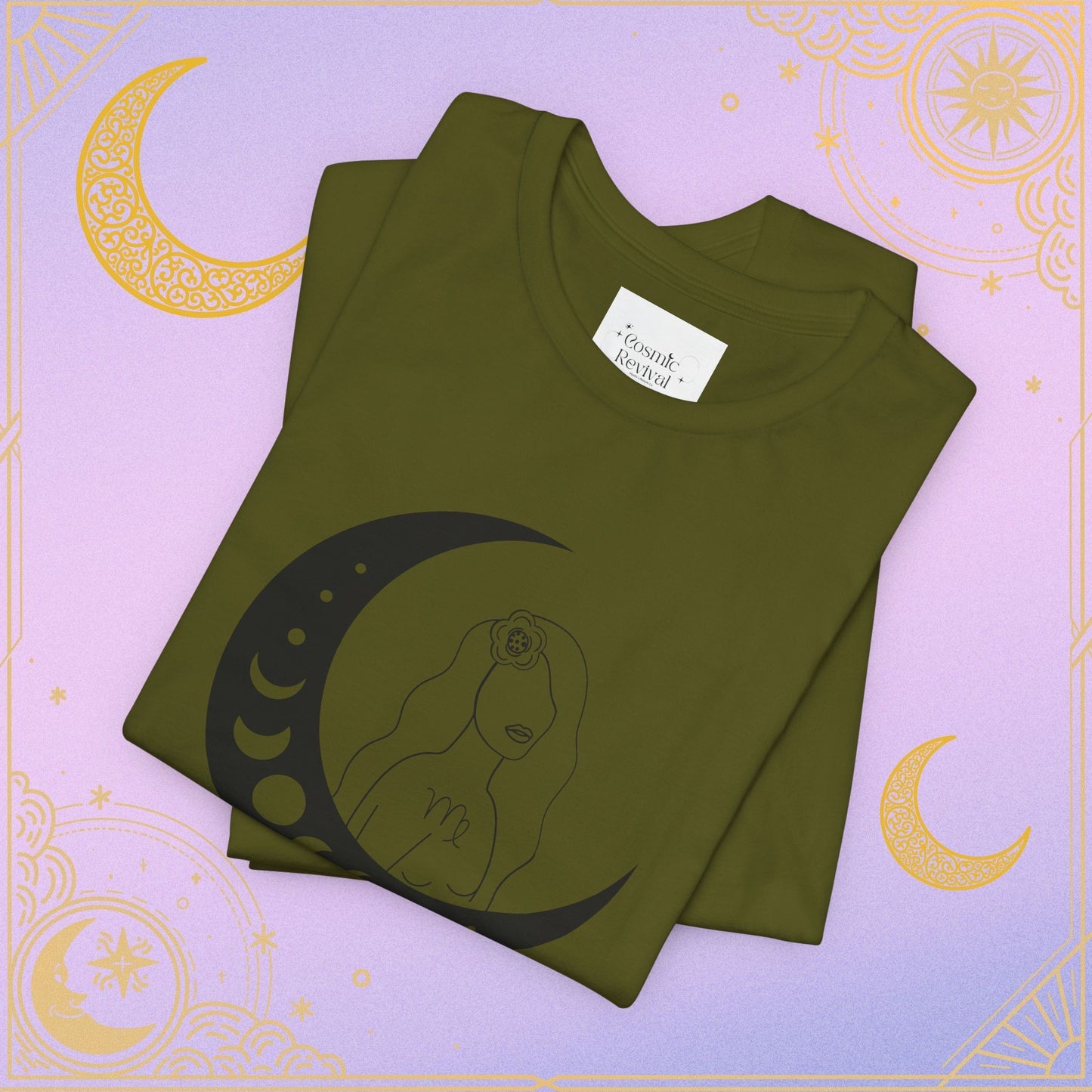 Virgo Moon Zodiac T-Shirt, Astrology Tee, Horoscope Gift, Celestial Apparel, Unisex Astrology Shirt