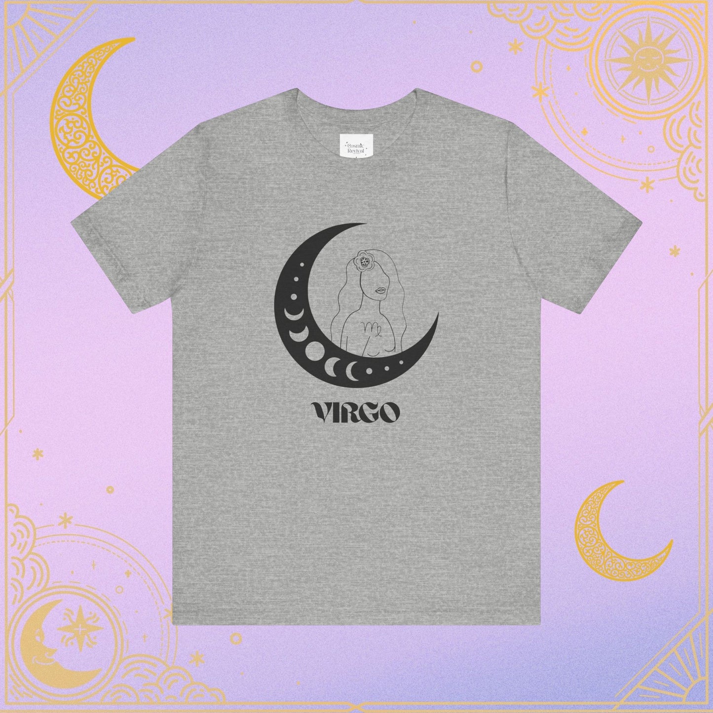 Virgo Moon Zodiac T-Shirt, Astrology Tee, Horoscope Gift, Celestial Apparel, Unisex Astrology Shirt