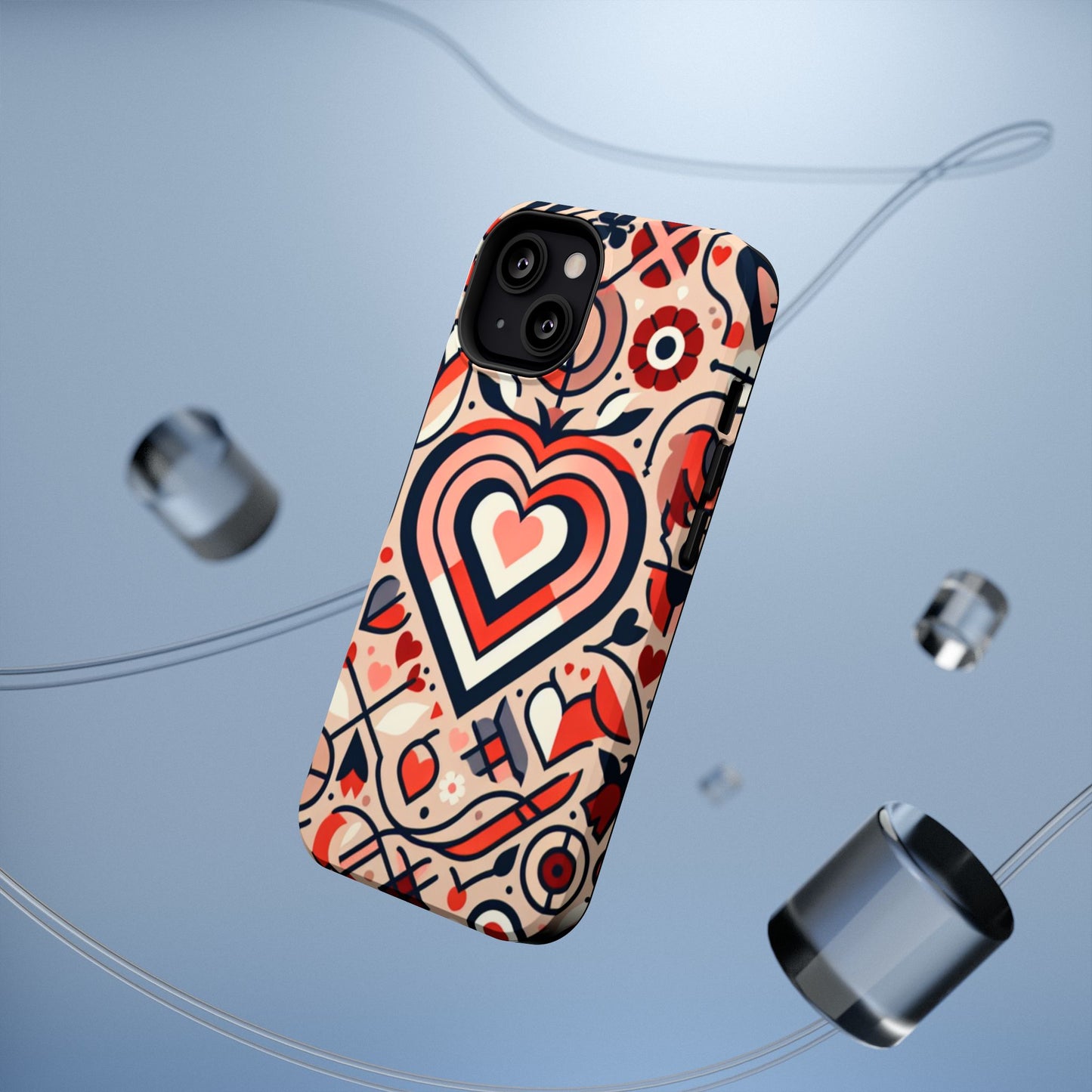 Heartfelt Impact-Resistant Phone Cases, Durable Phone Covers, Love-Themed Accessories, Valentine's Gifts, Unique Tech Cases