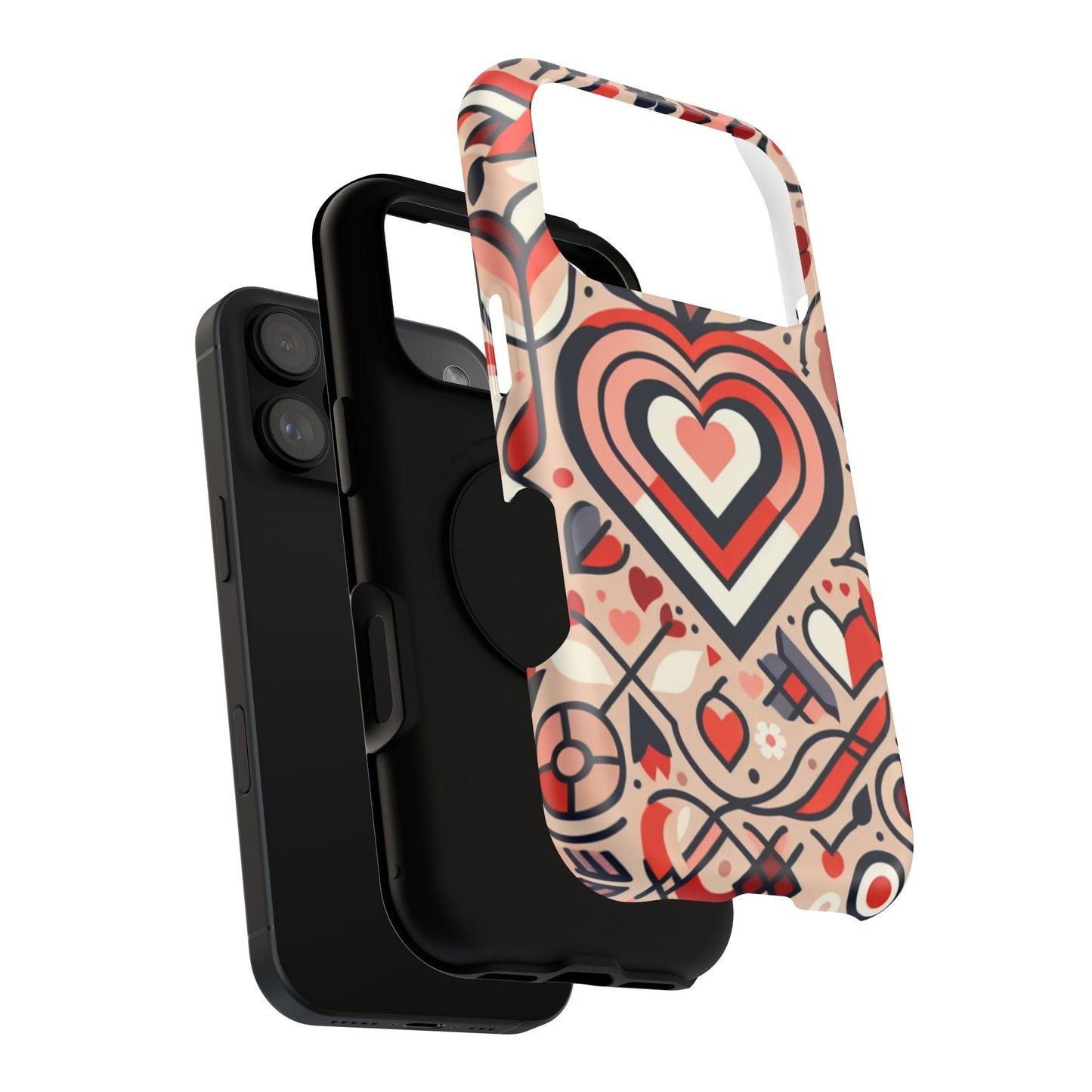 Heartfelt Impact-Resistant Phone Cases, Durable Phone Covers, Love-Themed Accessories, Valentine's Gifts, Unique Tech Cases