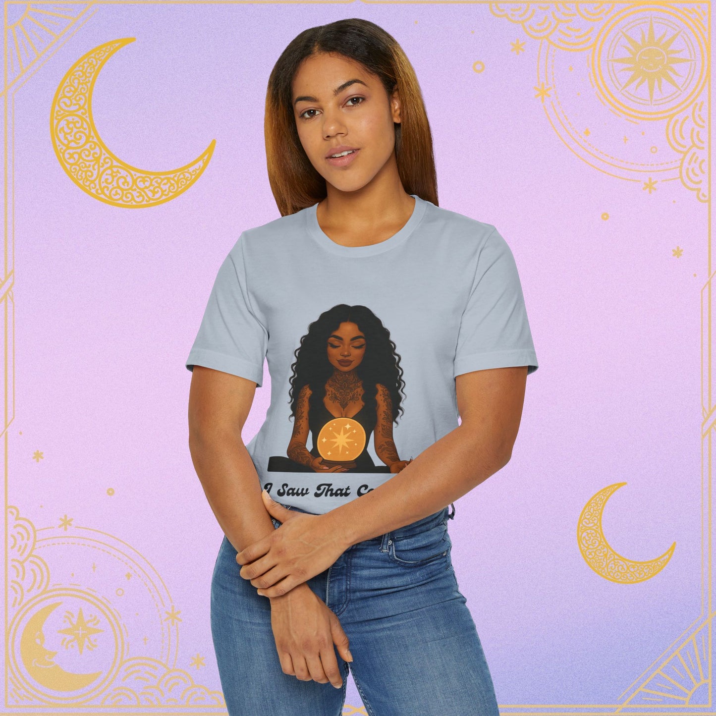 Tarot-Inspired Unisex T-Shirt, I Saw That Coming Tee, Horoscope Gift, Astrology Apparel, Mystic Vibes Shirt, Spiritual Fashion