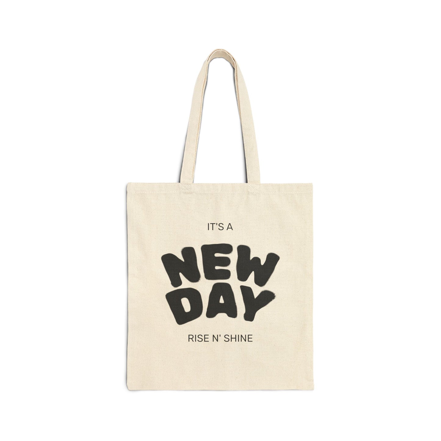 Inspirational Cotton Canvas Tote Bag - Eco-Friendly, Reusable Shopping Bag for Daily Use, Gift for Friends, New Beginnings