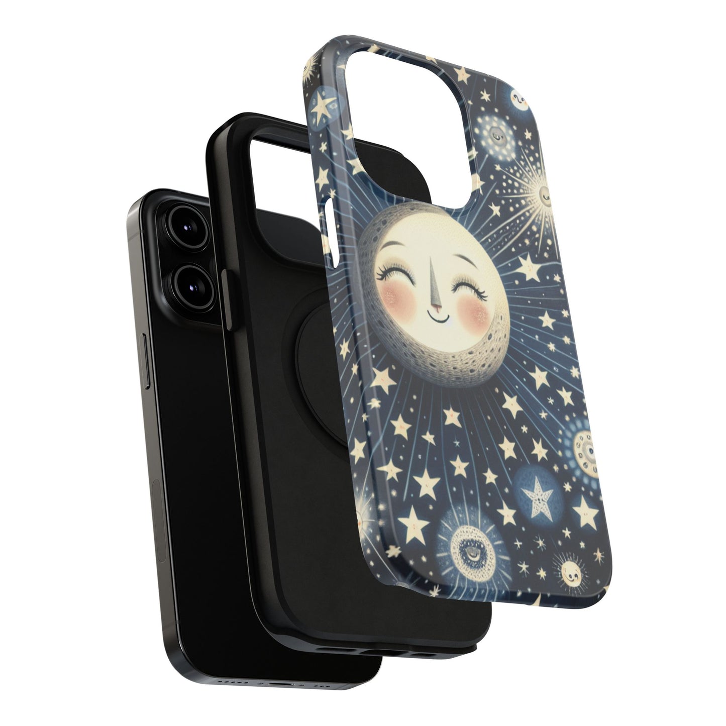 Celestial Impact-Resistant Cases, Protective Phone Cover, Moon & Stars Design, Gift for Astrology Lovers, Unique Phone Accessories, [...]