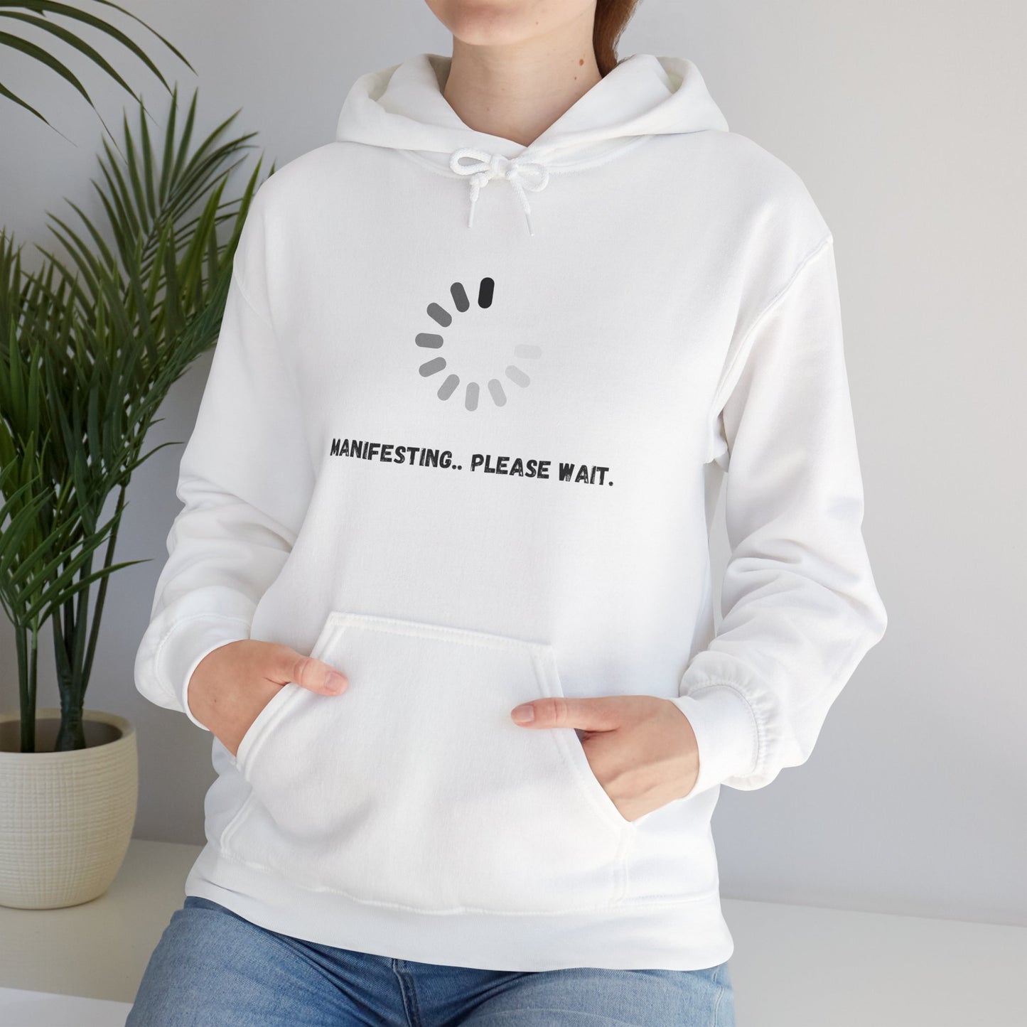 Manifesting Hoodie - Unisex Heavy Blend™ Sweatshirt, Cozy Layer for Dreamers, Gift for Friends, Affirmation Apparel, Self-Care Fashion