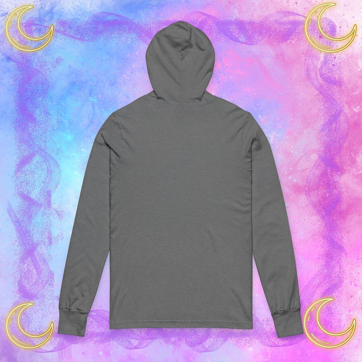 Chill Vibes Hoodie, Unisex Long Sleeve Tee for Moon Lovers, Perfect Gift for Astrology Fans, Relaxed Casual Wear, Cozy Layering Piece