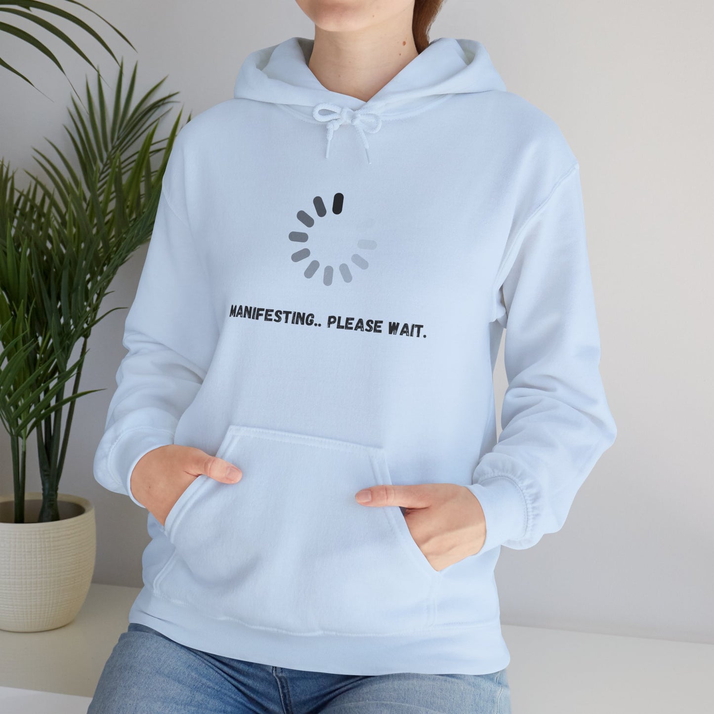 Manifesting Hoodie - Unisex Heavy Blend™ Sweatshirt, Cozy Layer for Dreamers, Gift for Friends, Affirmation Apparel, Self-Care Fashion
