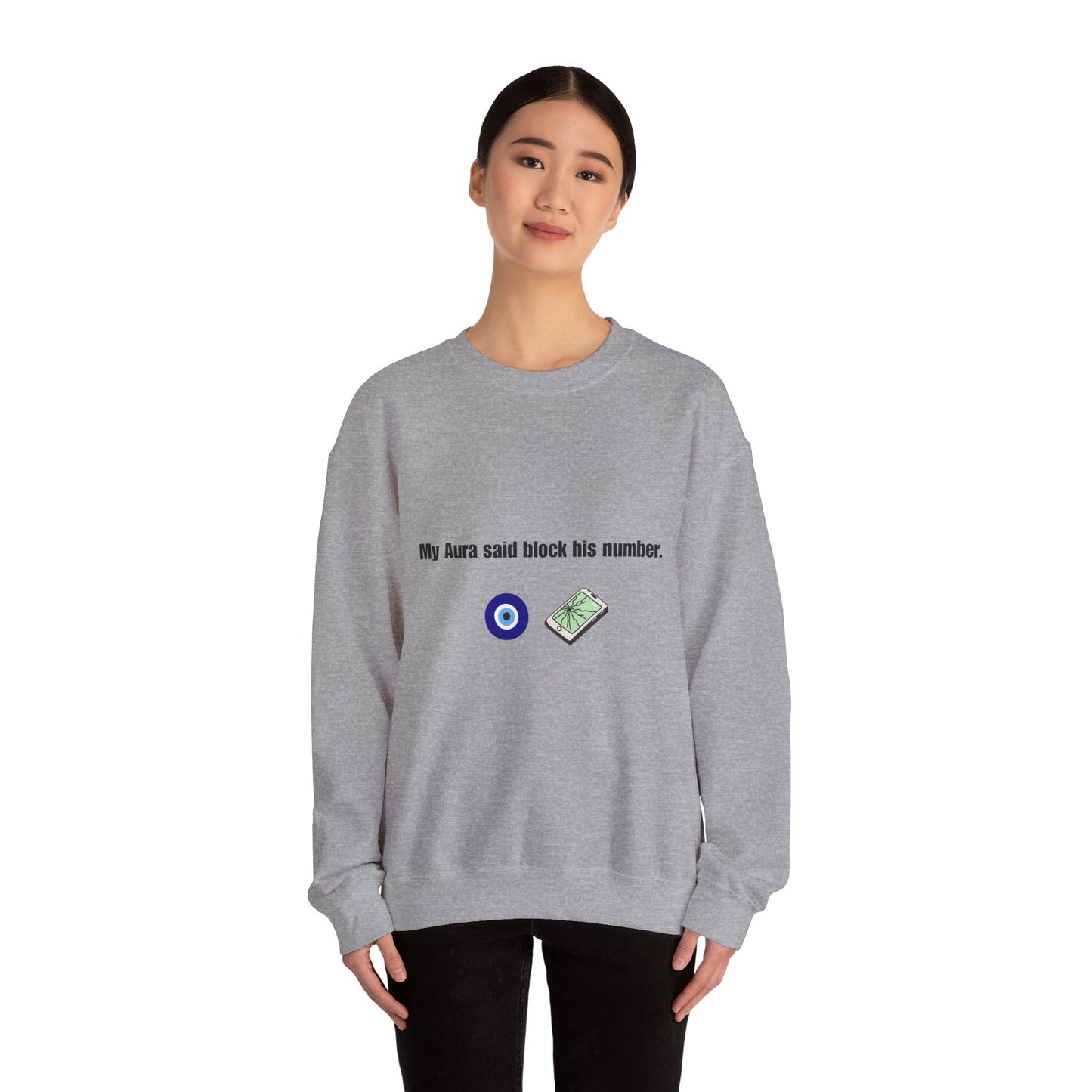 My Aura Says Block Number Sweatshirt, Unisex Crewneck for Casual Wear, Perfect Gift for Friends, Cozy Fall Sweater, Spiritual [...]