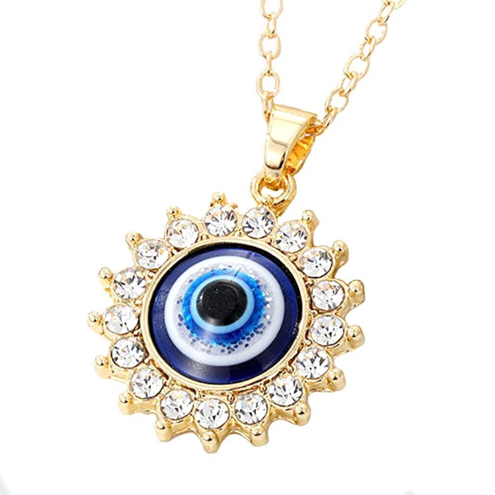 Evil Eye Protection Necklace for Women Girl   Delicate Cubic Zirconia